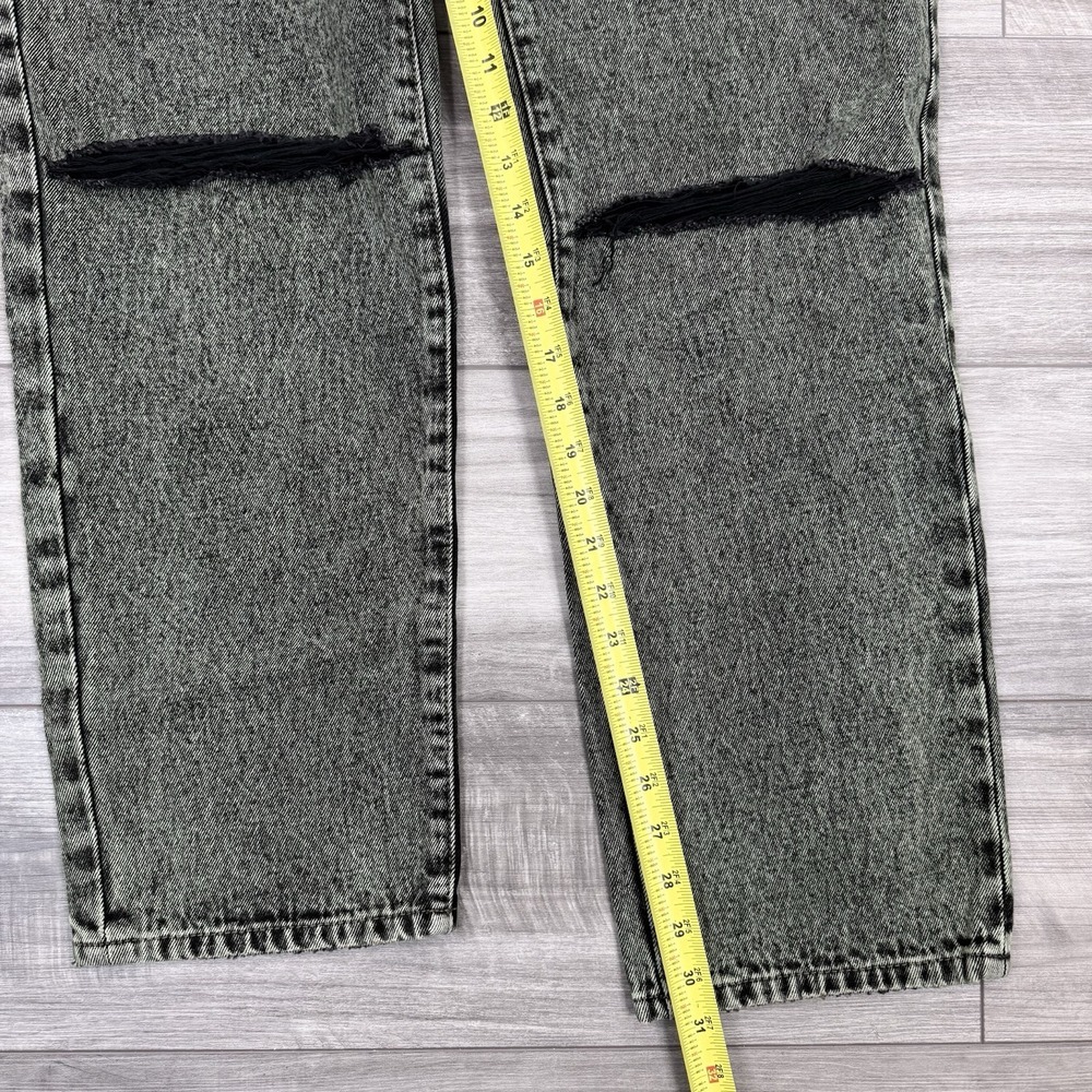 Free People x One Teaspoon Awesome Baggies Jeans Black Khaki Size 31 NWT $148‎ - Picture 8 of 15
